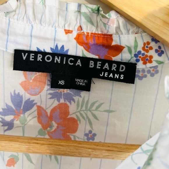 Veronica Beard Holli Floral Button-Down Shirt Sz XS - Picture 13 of 15